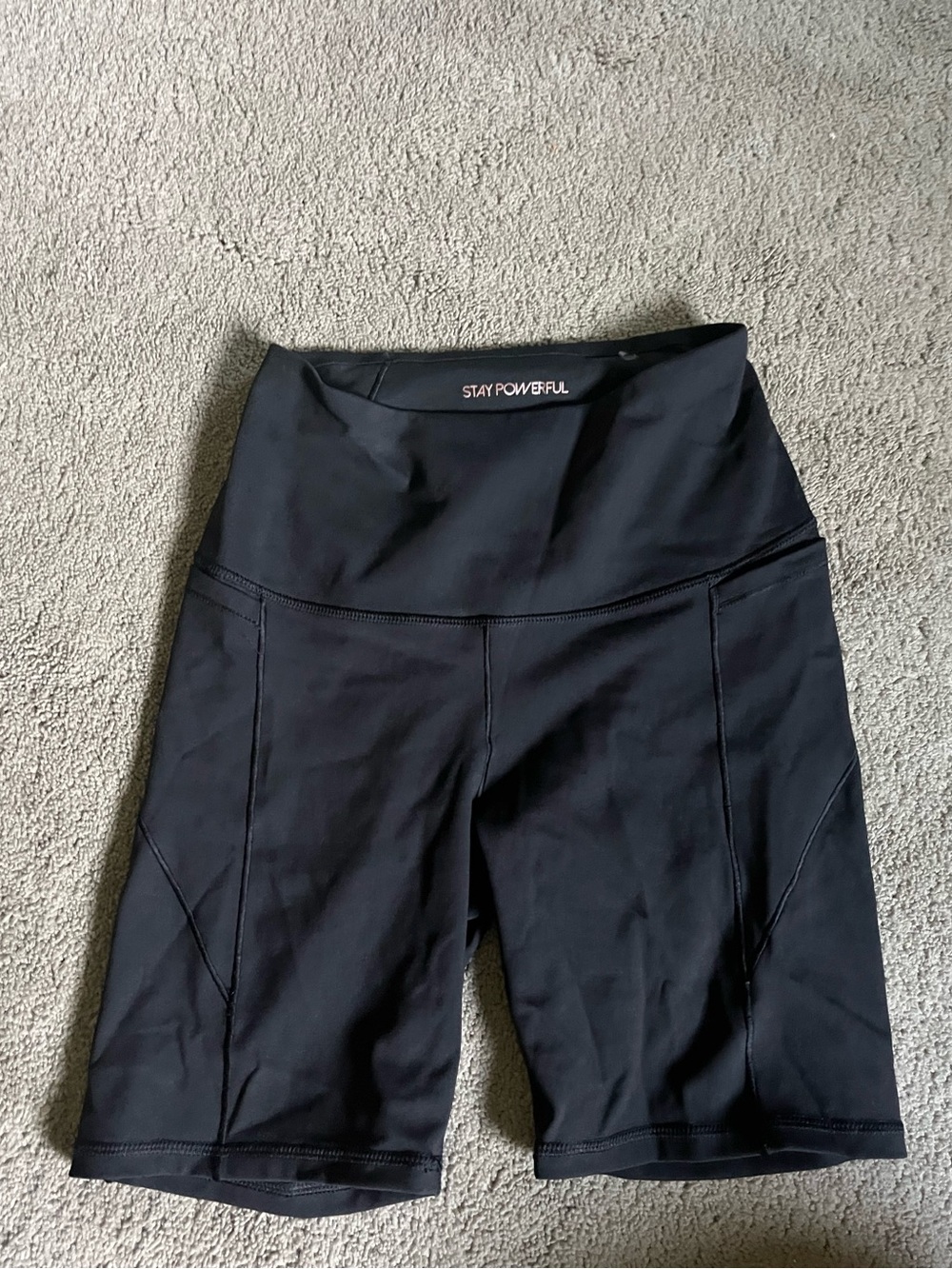 Calia High-Waist Black Athletic Bike Shorts NWOT